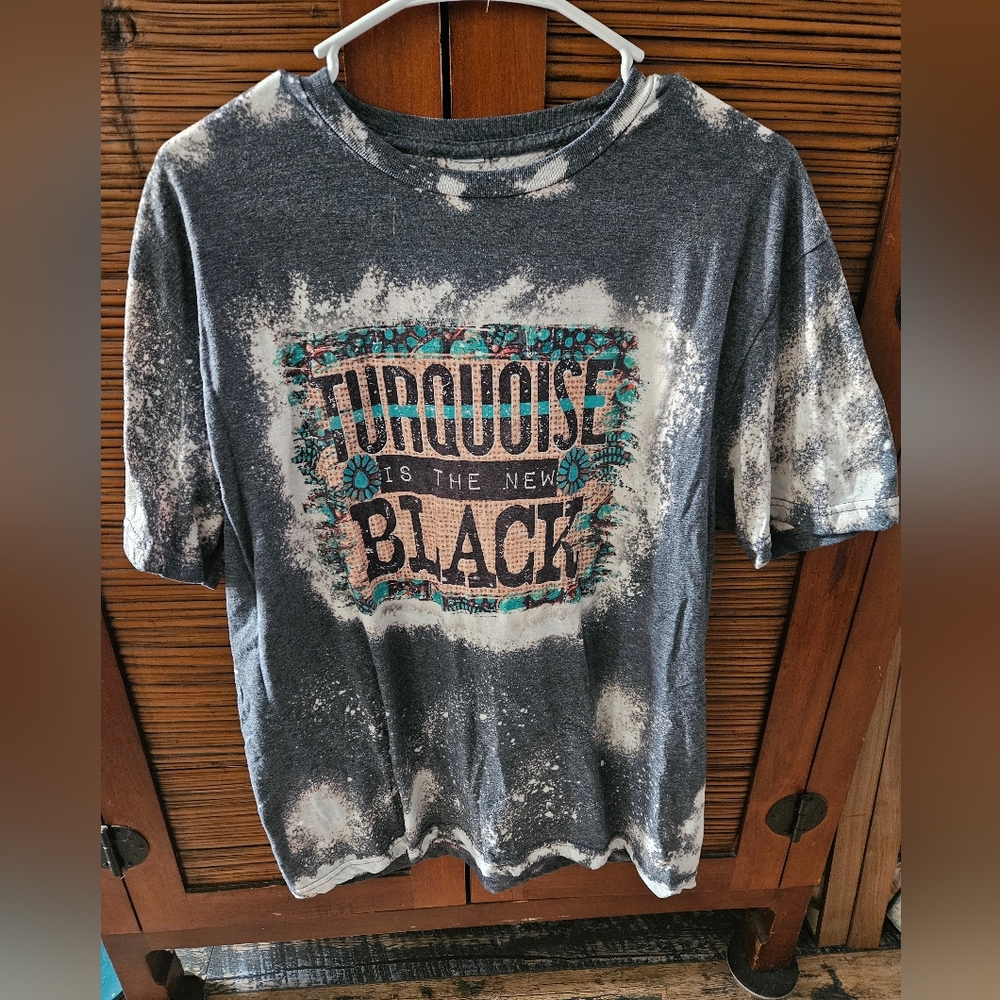 Turquoise is the New Black Tee /Large